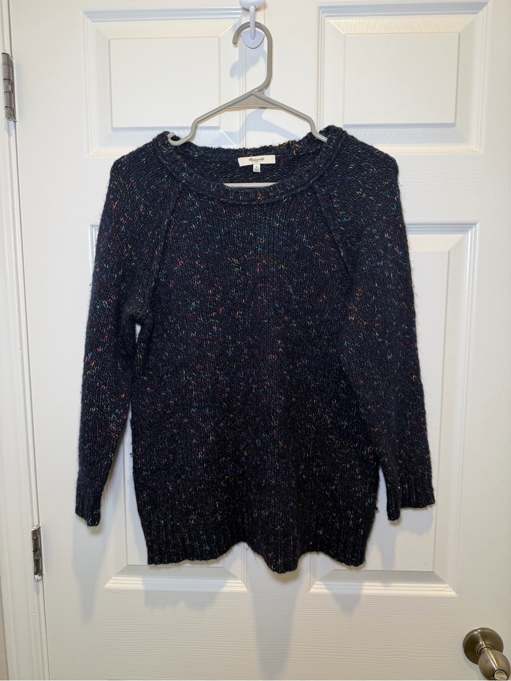 Madewell Navy Speckled Crewneck Sweater